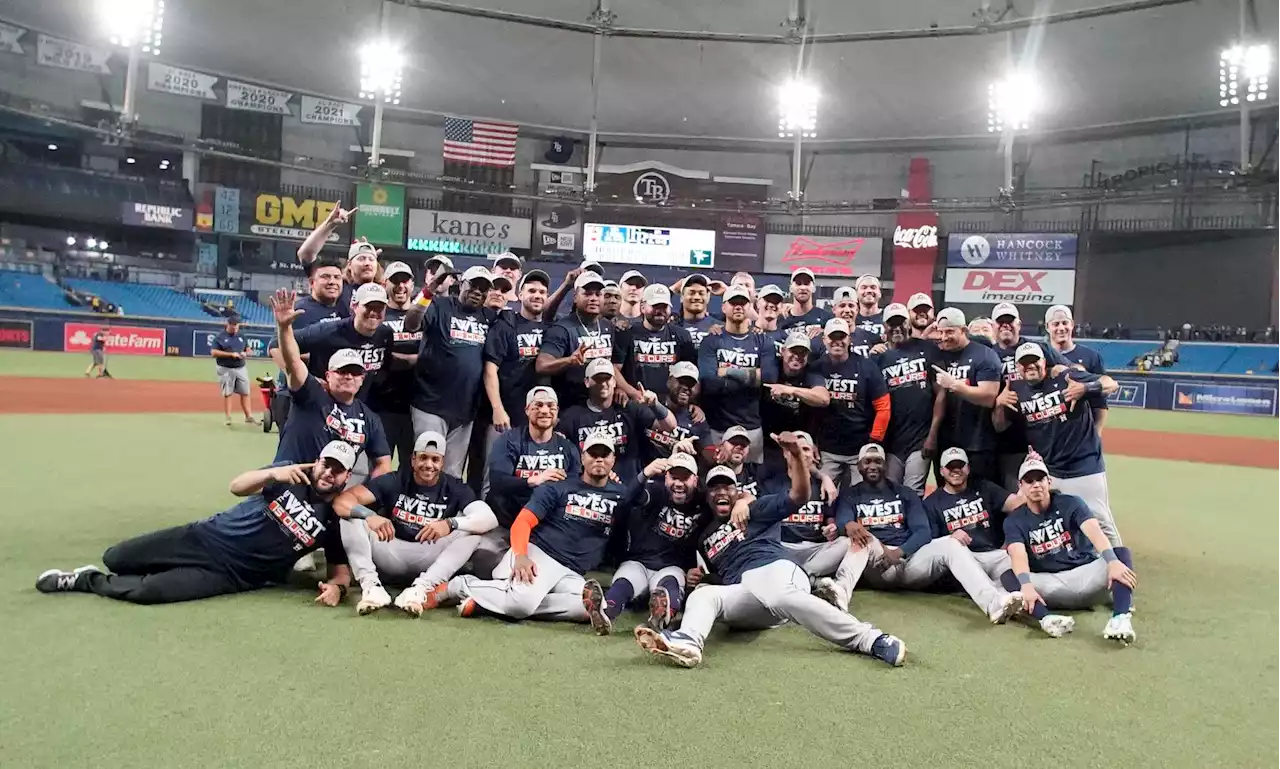 Astros wrap up 5th AL West title in last 6 years