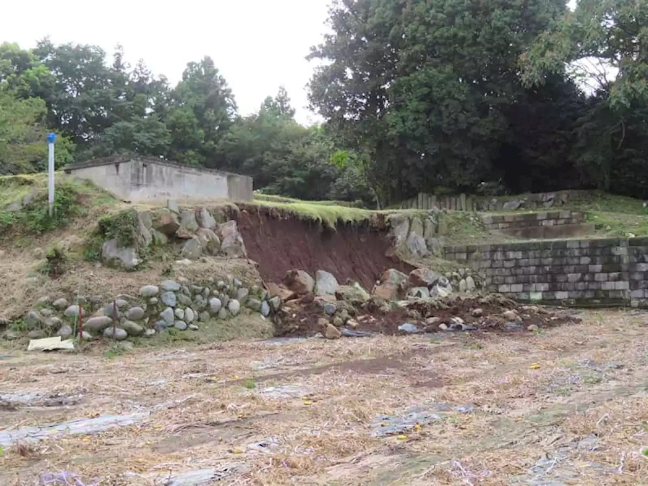 【台風14号】小田原城の史跡で土砂崩落 座間の70代女性が転倒し負傷 総雨量は山北町で364ミリ - トピックス｜Infoseekニュース