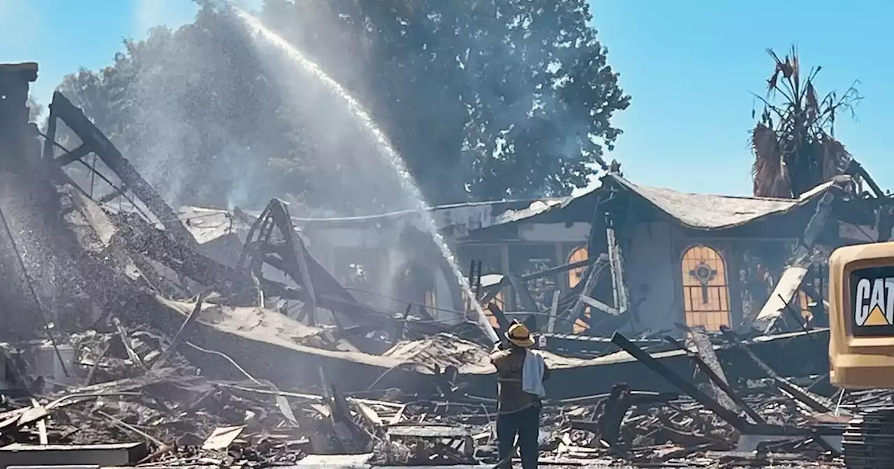 Man arrested on suspicion of arson in fire that destroyed historic South L.A. church