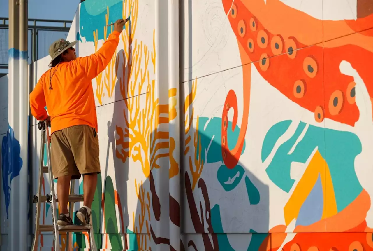 Photos: “Sea Walls: Artists for Oceans” mural festival in Emeryville