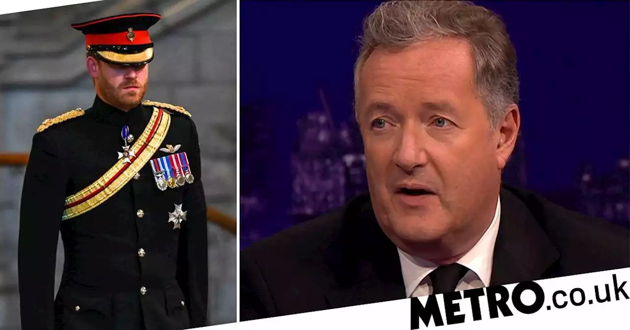 Piers Morgan brands removal of ER insignia on Prince Harry's uniform 'churlish'