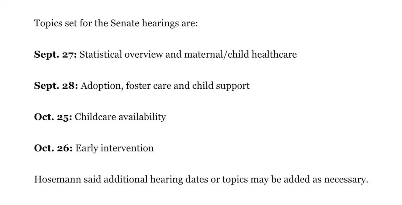 Senate committee asks public to comment about needs of Mississippi women and children