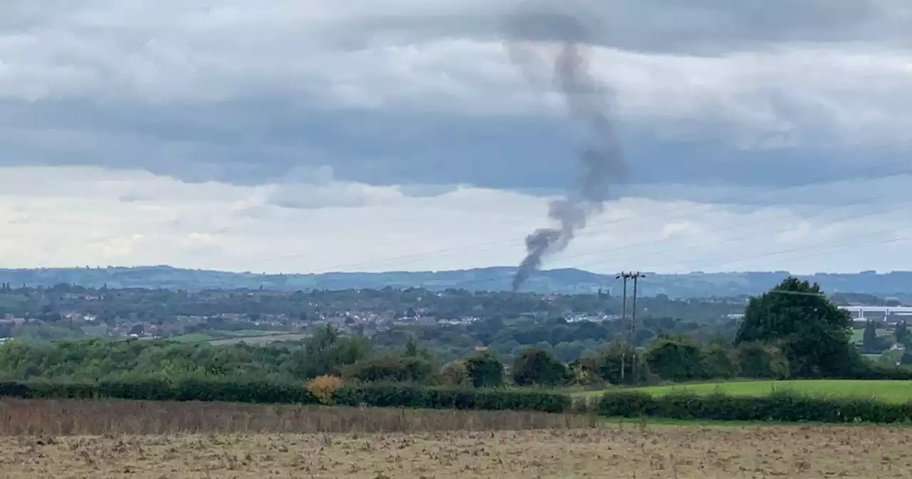 Thick black smoke seen billowing near M1