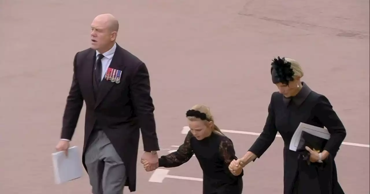 Mia Tindall hopscotches after Queen's committal service in sweet moment