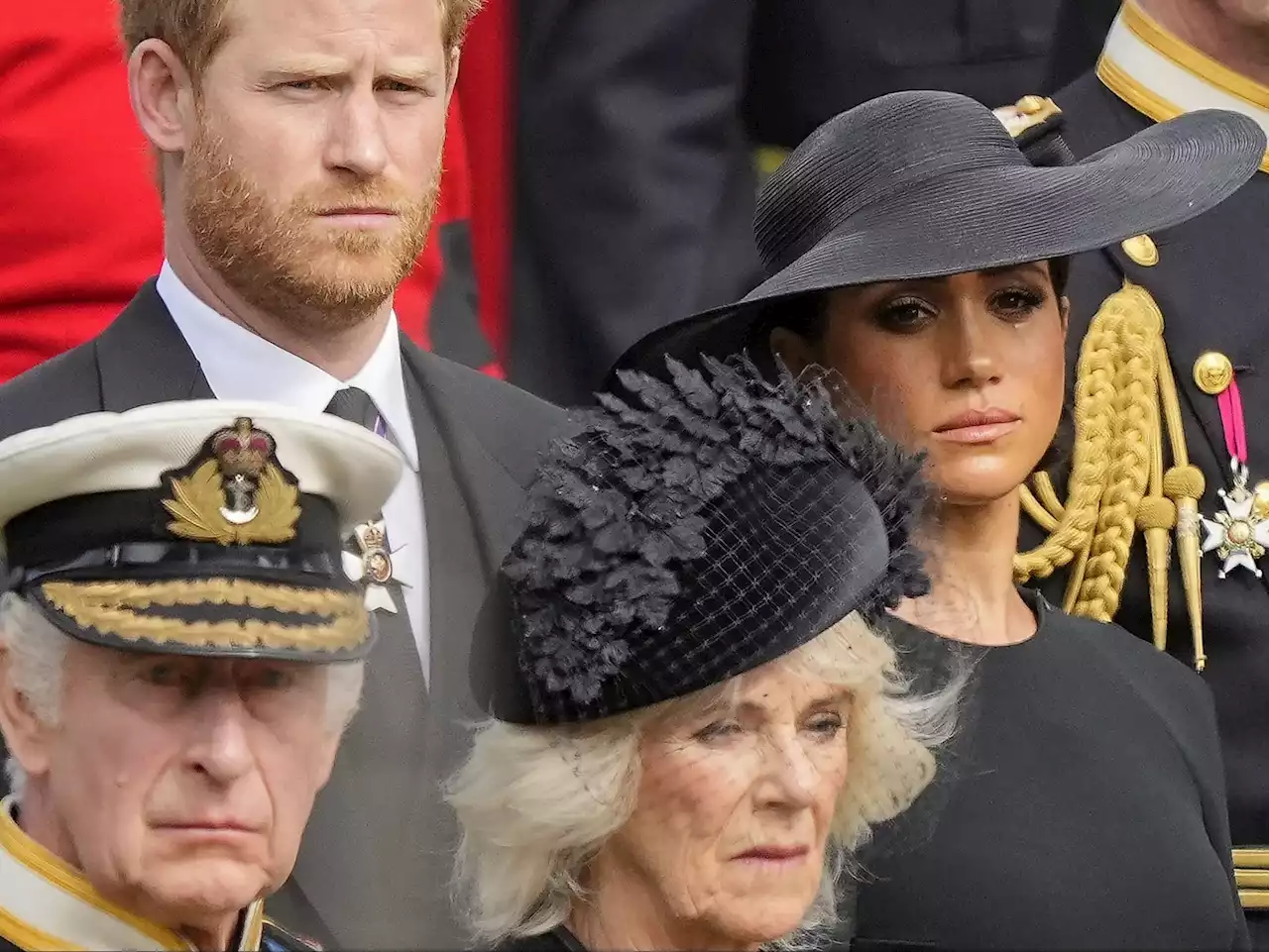 HARRY AND MEGHAN'S TEARFUL FAREWELL: The Duke and Duchess of Sussex say goodbye to the Queen