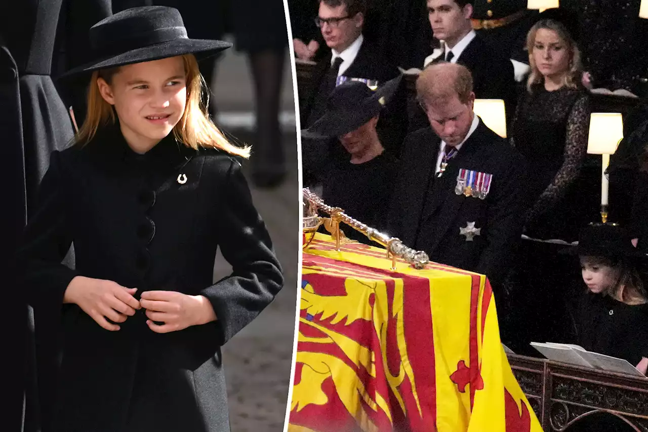 Watch Prince Harry, Princess Charlotte share sweet moment at Queen’s funeral