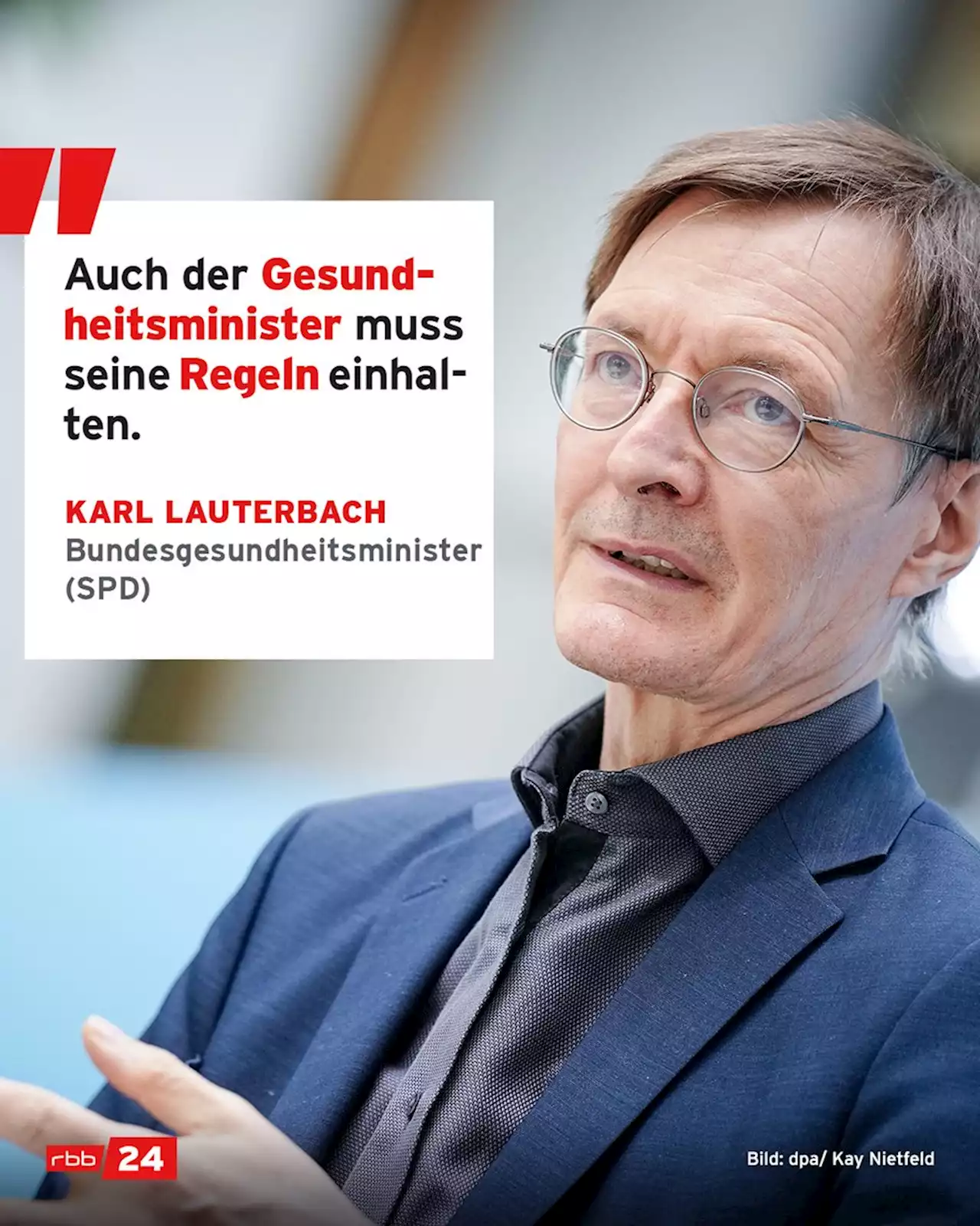 Gesundheitsamt Berlin-Mitte stellt Ermittlungen gegen Karl Lauterbach ein