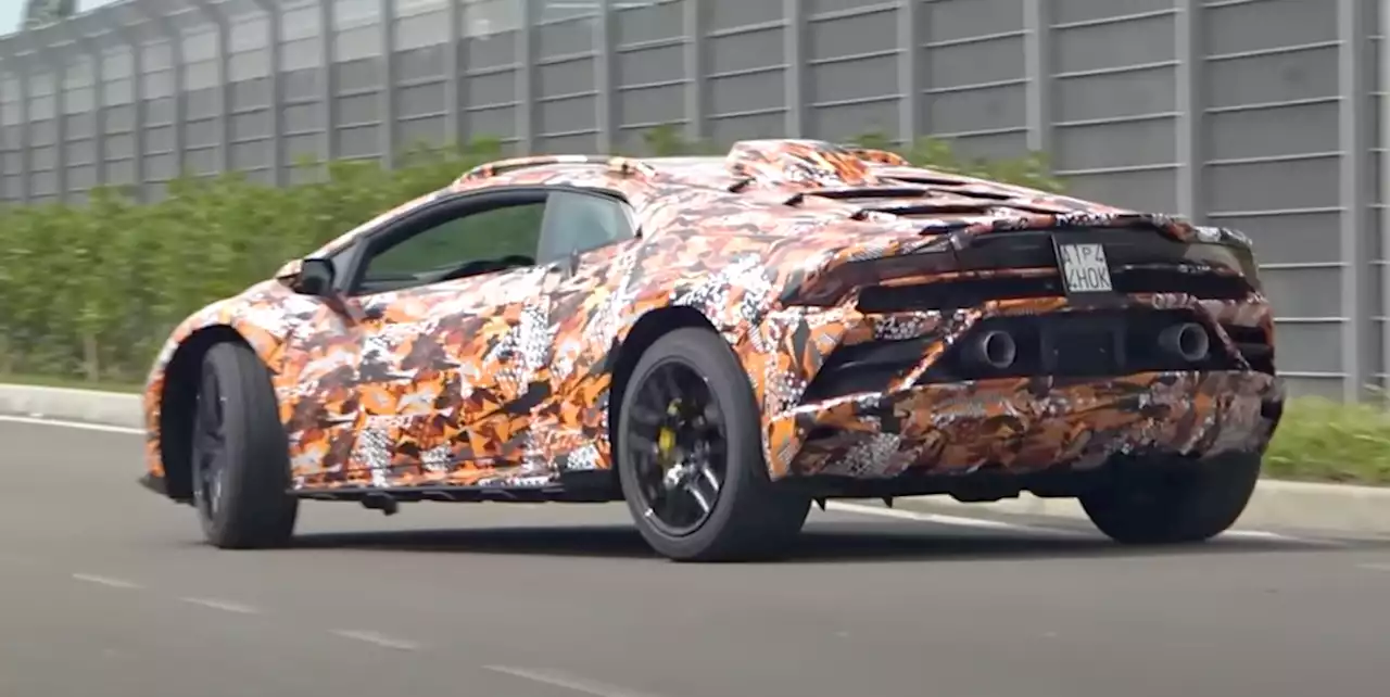 Lamborghini Huracán Sterrato Test Mule Spotted Looking Tall Leaving the Factory