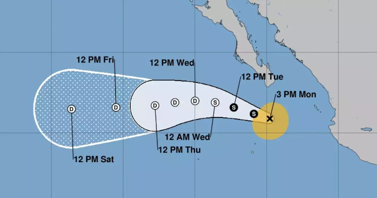 Tropical storm develops off Baja California but won't pose any threat to San Diego County