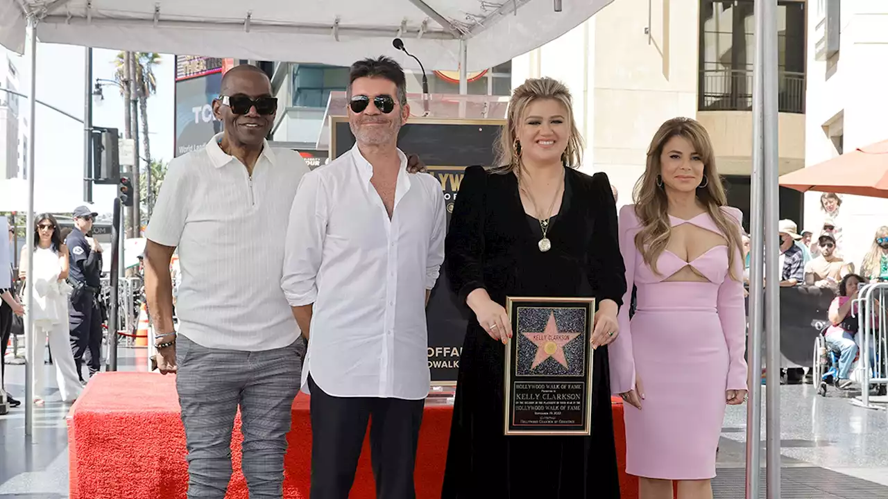 'Idol' Judges Simon, Paula and Randy Reunite for Kelly Clarkson's Walk of Fame Star