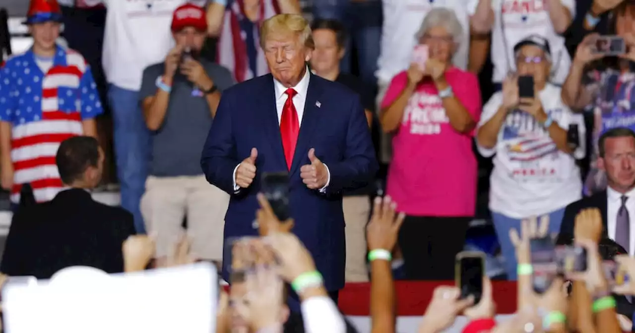 Rally in Ohio features one-finger salute, music similar to QAnon song