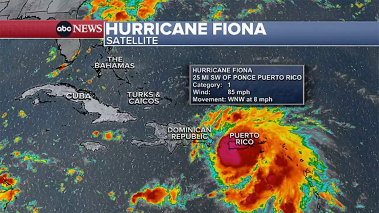 Fiona strengthens to Category 2 hurricane after wreaking havoc in Puerto Rico