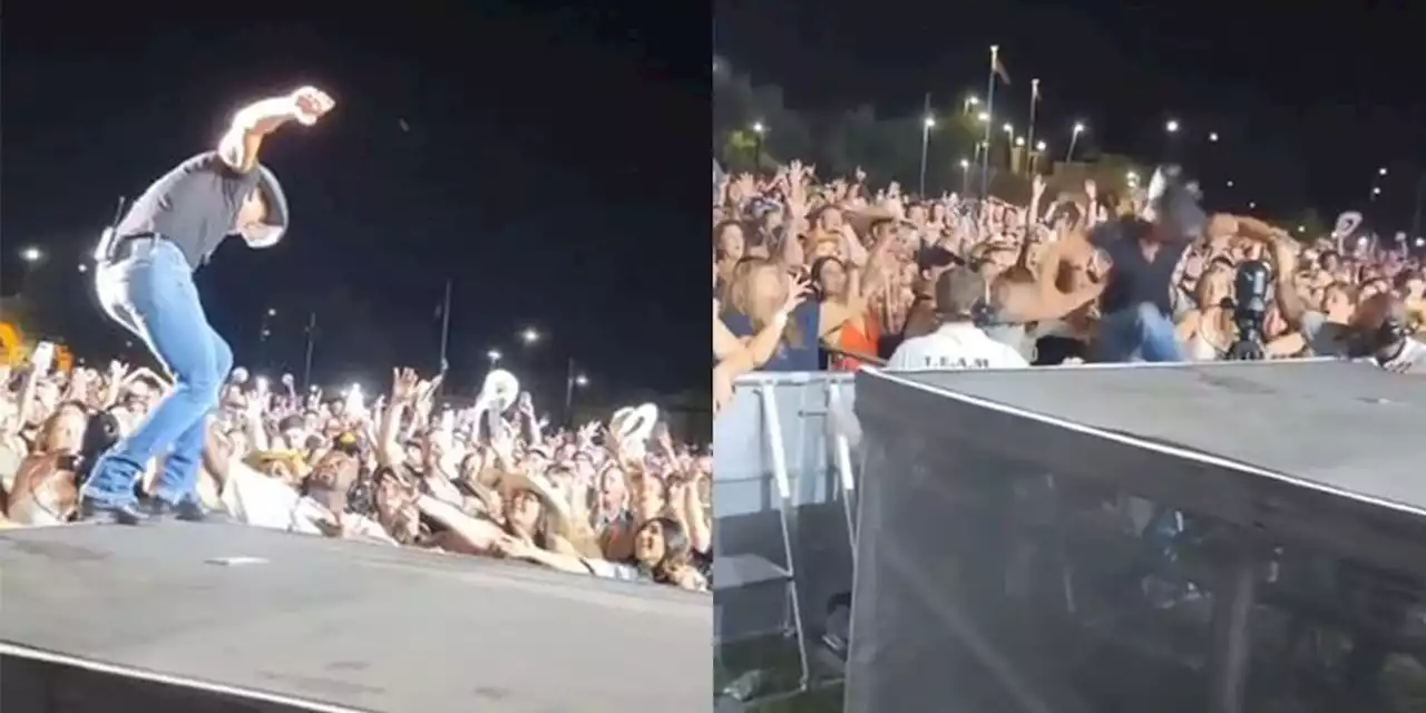 Tim McGraw falls off stage during Arizona festival