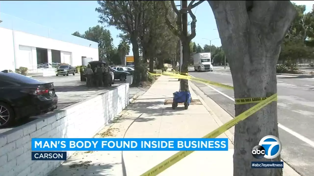 49-year-old man found dead inside Carson business was apparently stabbed, authorities say