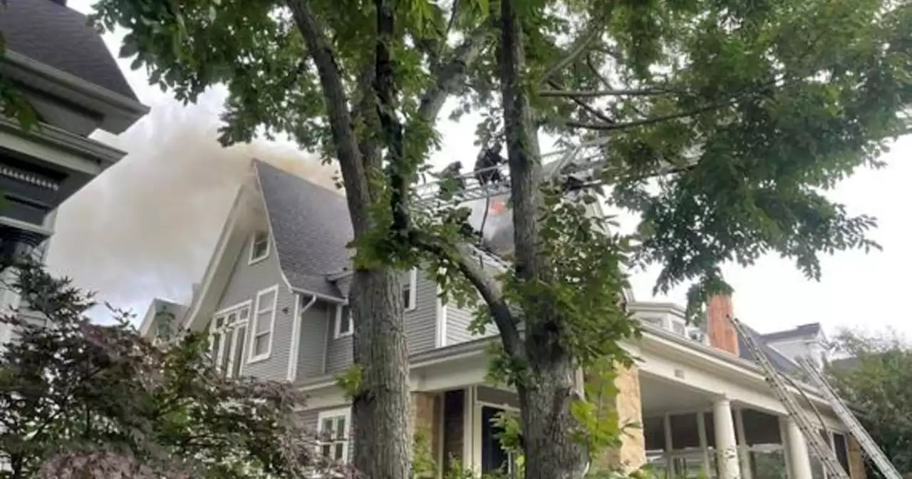 Fire breaks out in historic home in Evanston