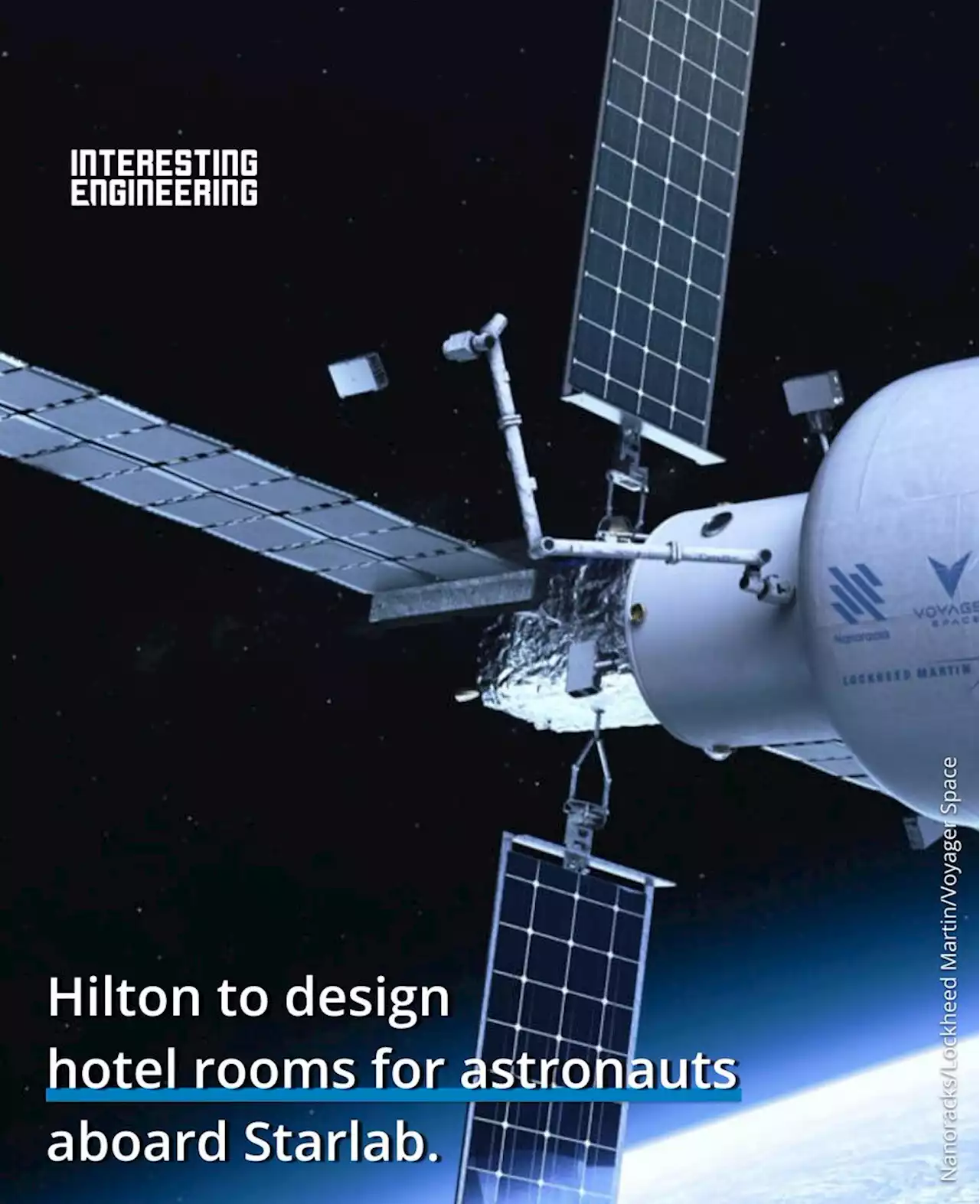 Hilton to design hotel rooms for astronauts aboard Starlab