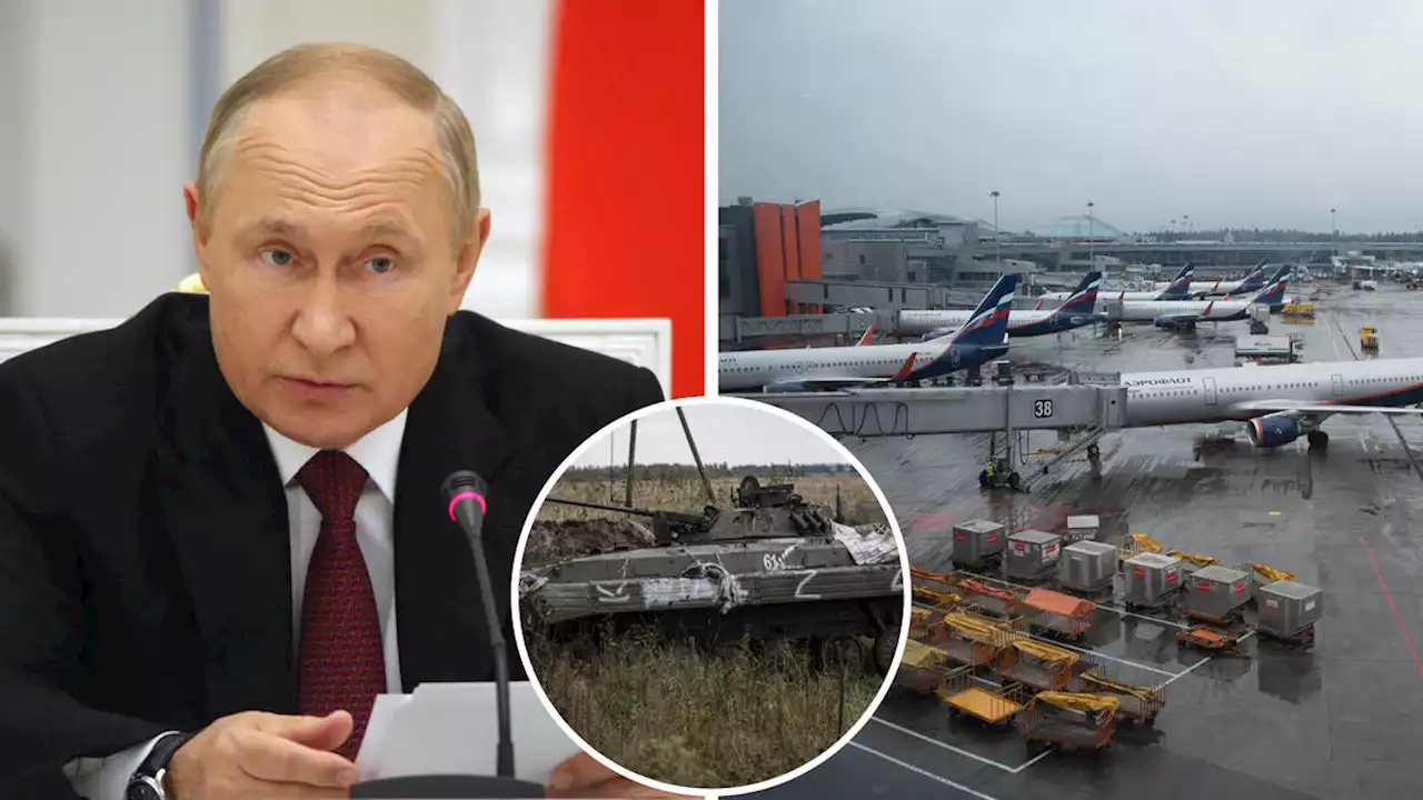 Flights out of Russia sell out amid conscription fears after Putin mobilises more troops to 'defend our motherland'