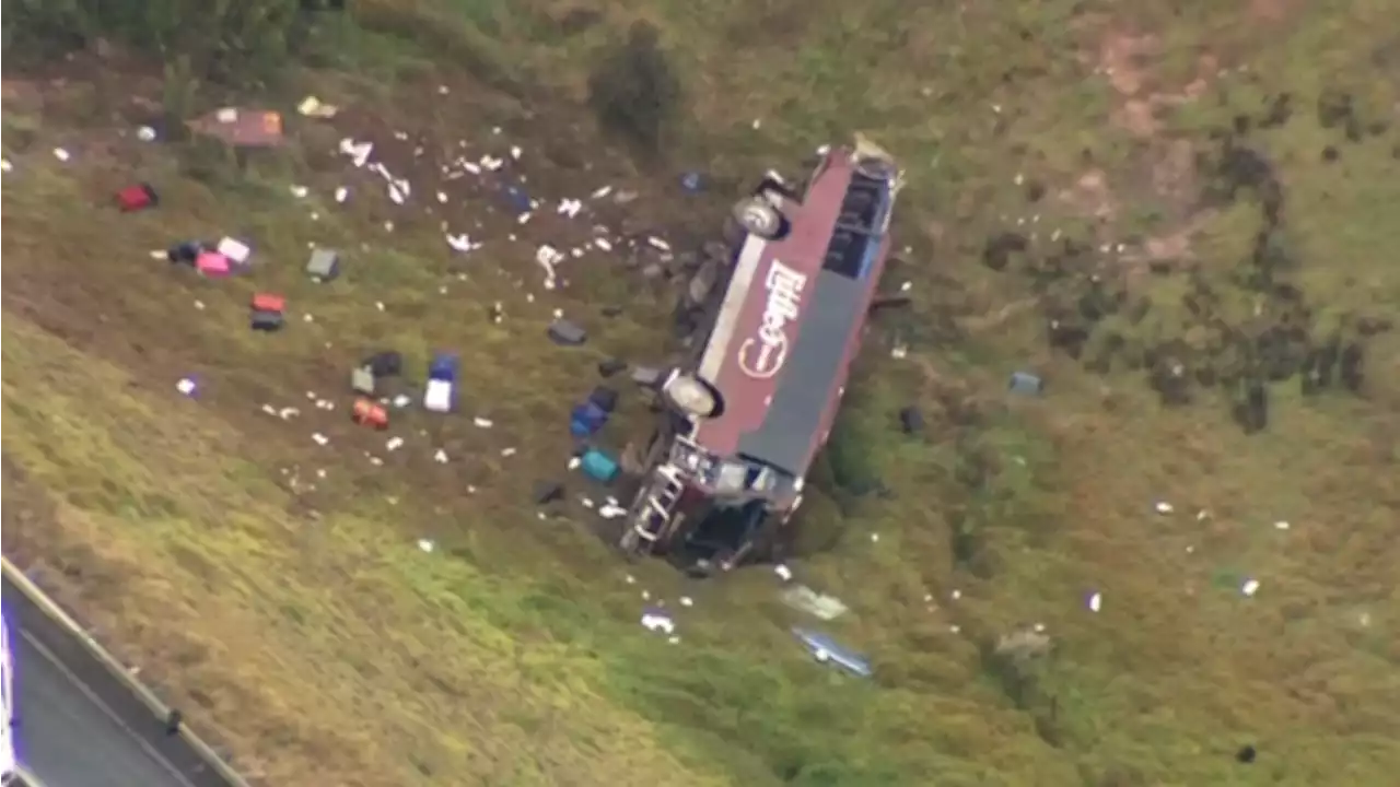 More than two dozen students rushed to hospital after horror bus, truck crash