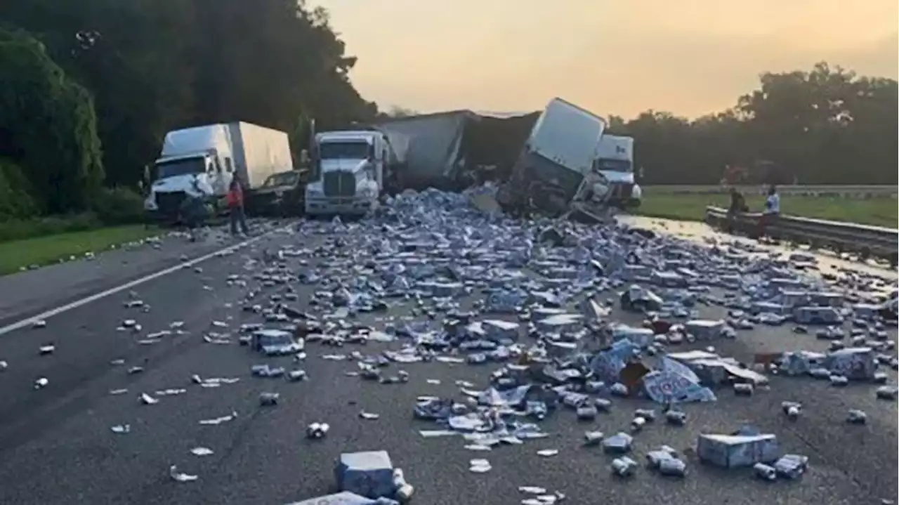 I-75 reopens in Florida after truck crash covers highway in beer | Autoblog