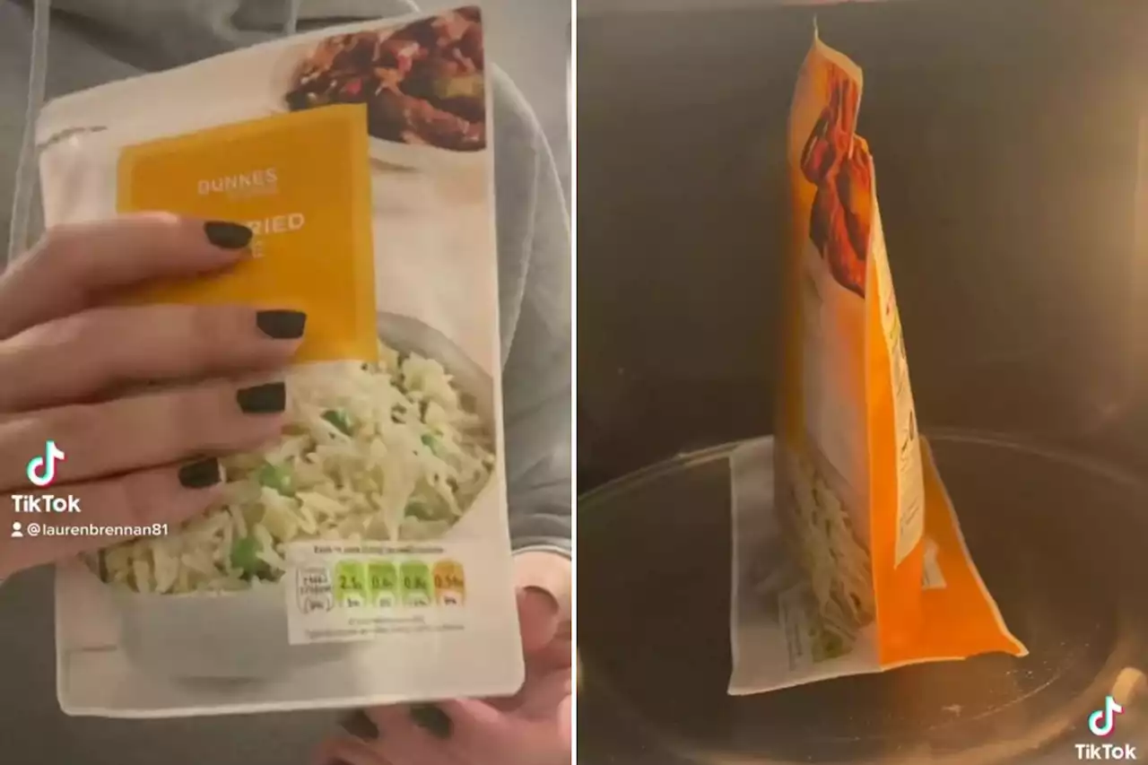 Woman discovers what the flaps are REALLY for on microwave rice packets