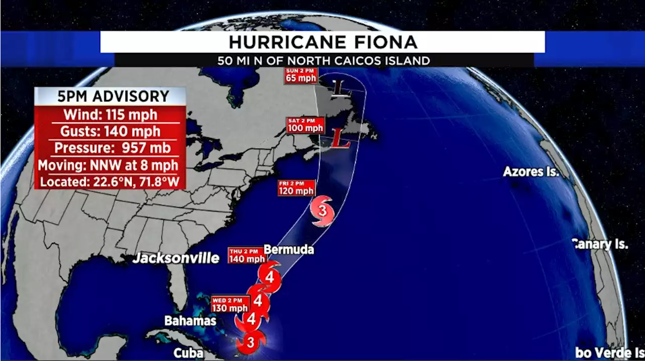 Major Hurricane Fiona pulling away from Turks and Caicos