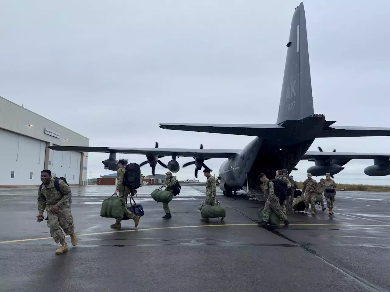 National Guard troops land in Bethel to join storm relief effort