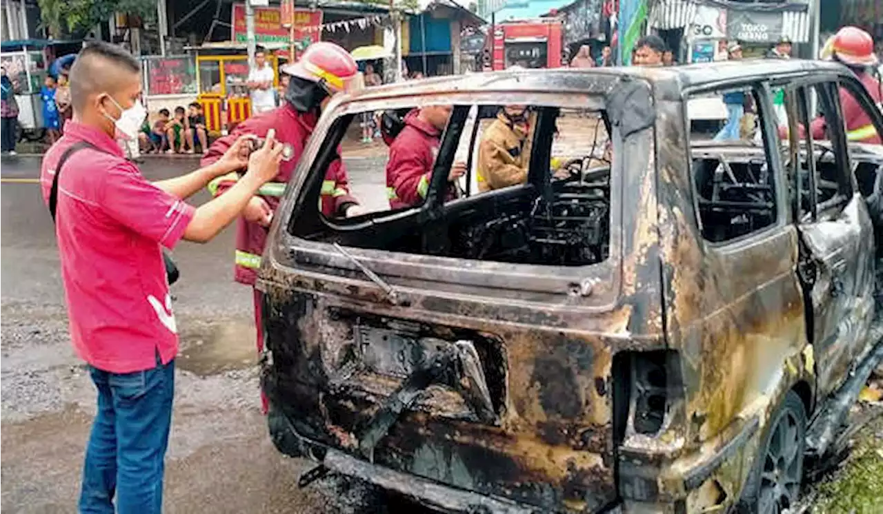 Bawa 18 Jeriken Solar, Mobil Terbakar di SPBU Leuwiliang Bogor