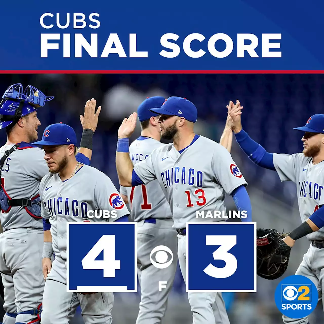 Happ's sacrifice fly caps 3-run rally, Cubs beat Marlins