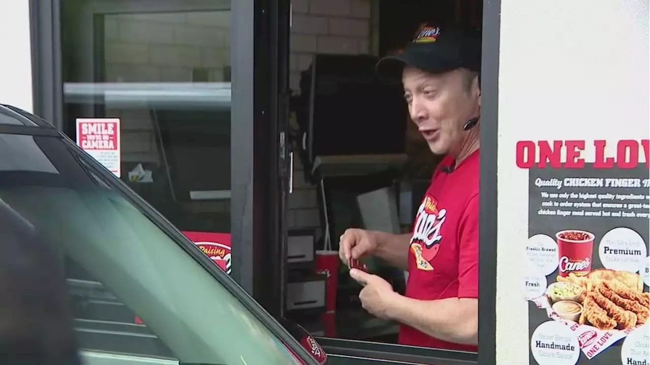 Actor Rob Schneider surprises fans at Raising Cane's drive-thru in Phoenix