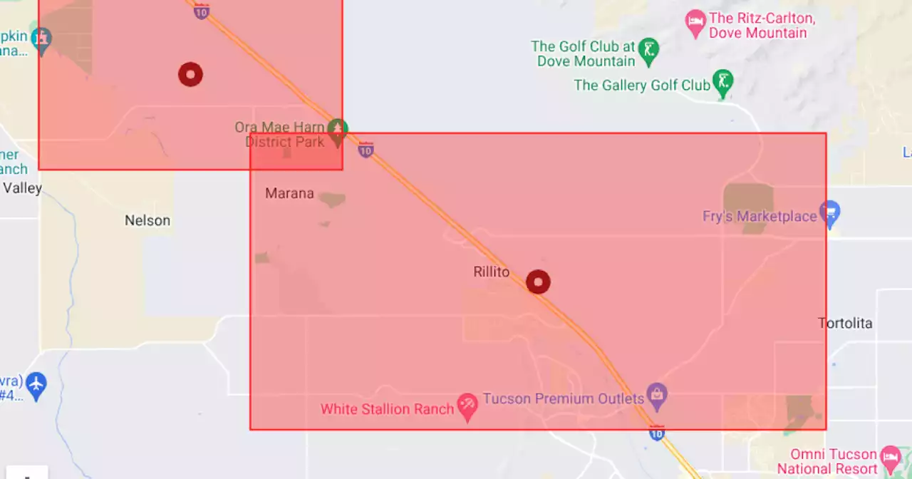 Power outage, Marana road closure due to down power lines