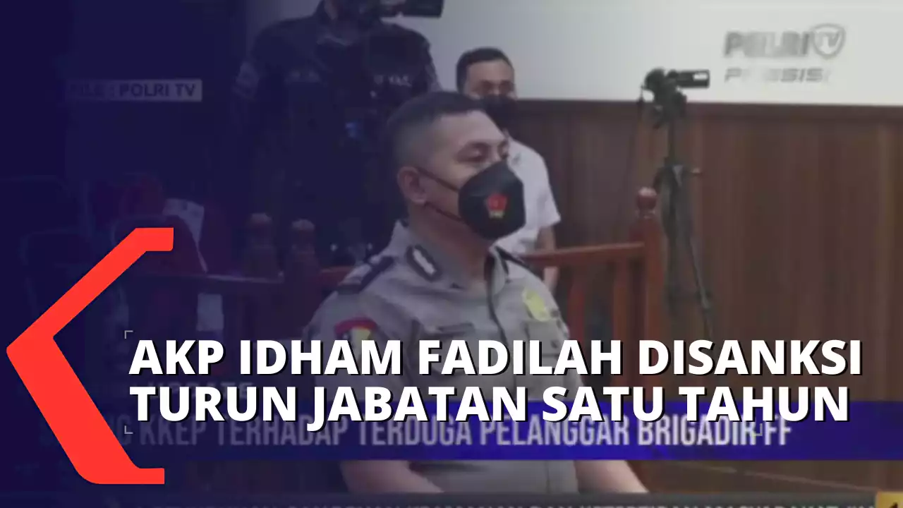 Anak Buah Sambo, AKP Idham Fadilah Disanksi Turun Jabatan Satu Tahun