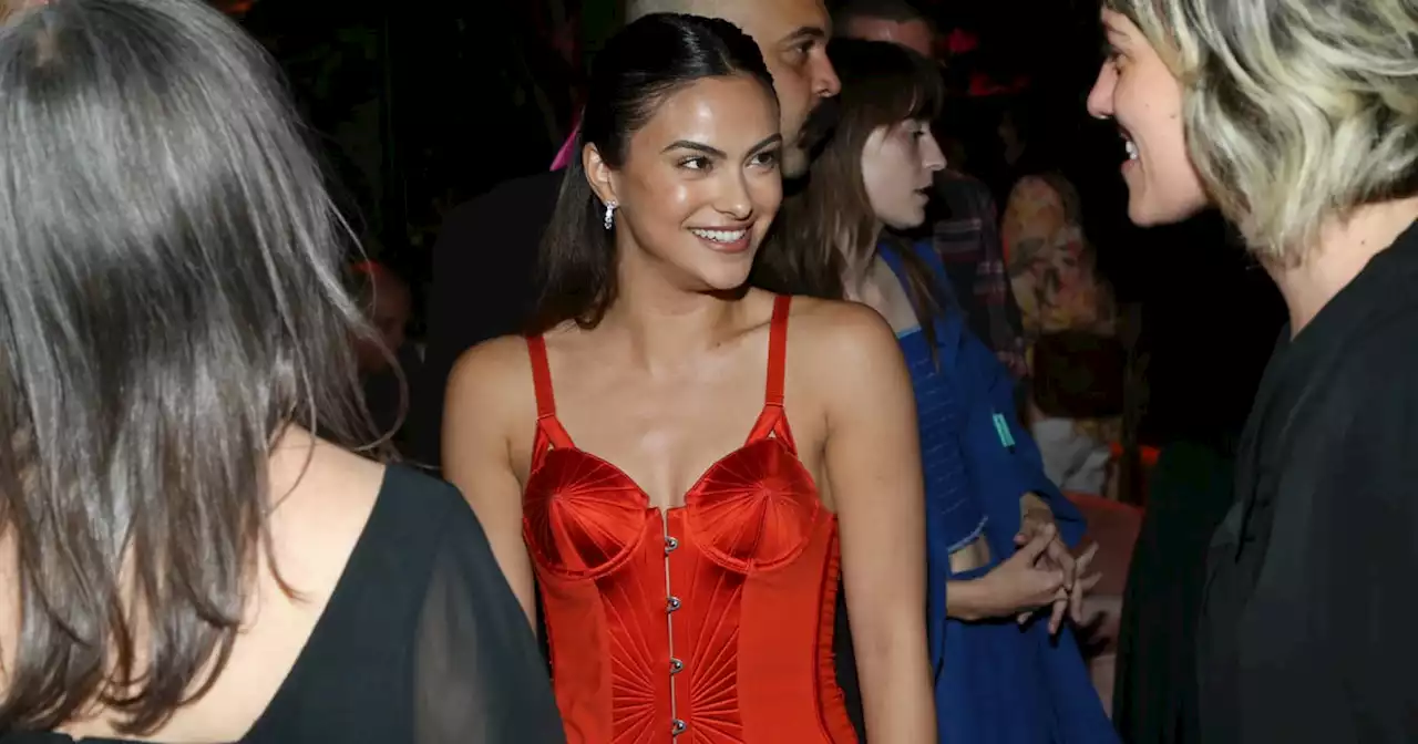 Camila Mendes's Red Corset Dress Comes With a Cone-Shaped Bra