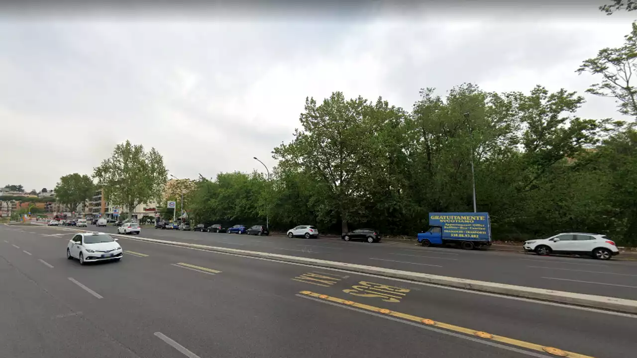 Al centro della strada sul ponte delle Valli minaccia automobilisti in transito