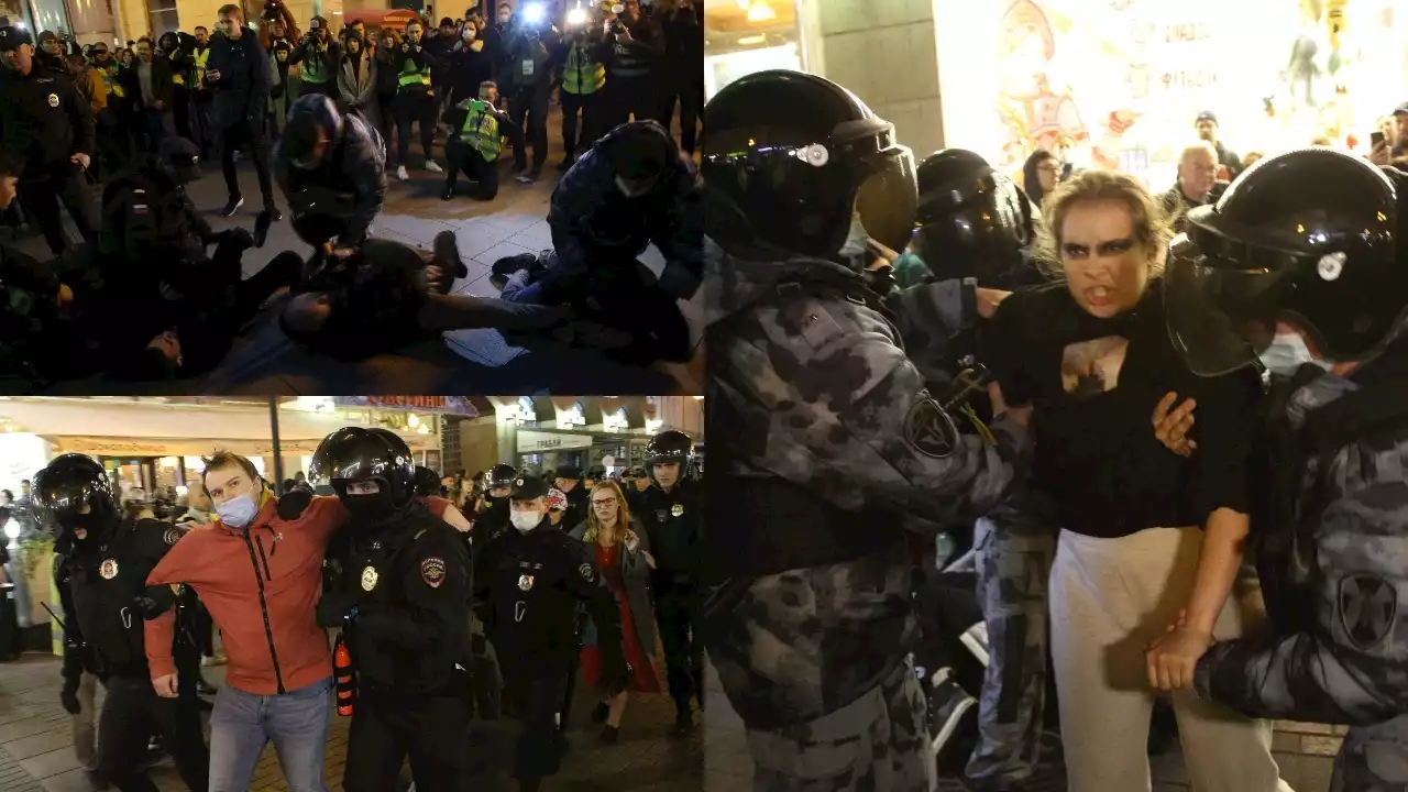 Protests break out across Russia after Vladimir Putin declares partial military mobilisation