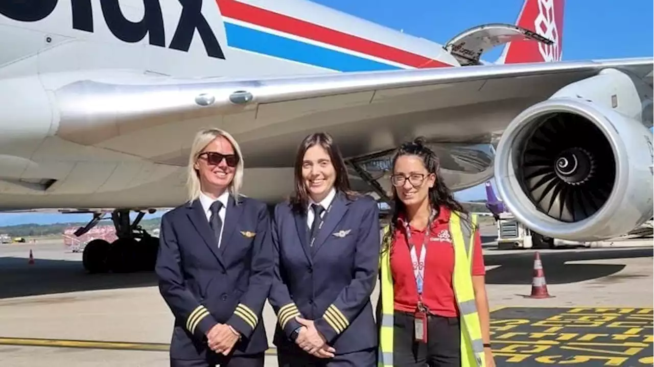 Malpensa, decolla il primo Boeing 747 con equipaggio di sole donne