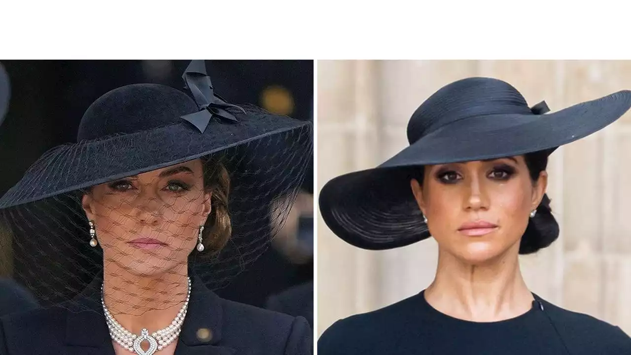 Kate Middleton e Meghan Markle, stesso trucco e stesso look al funerale della Regina