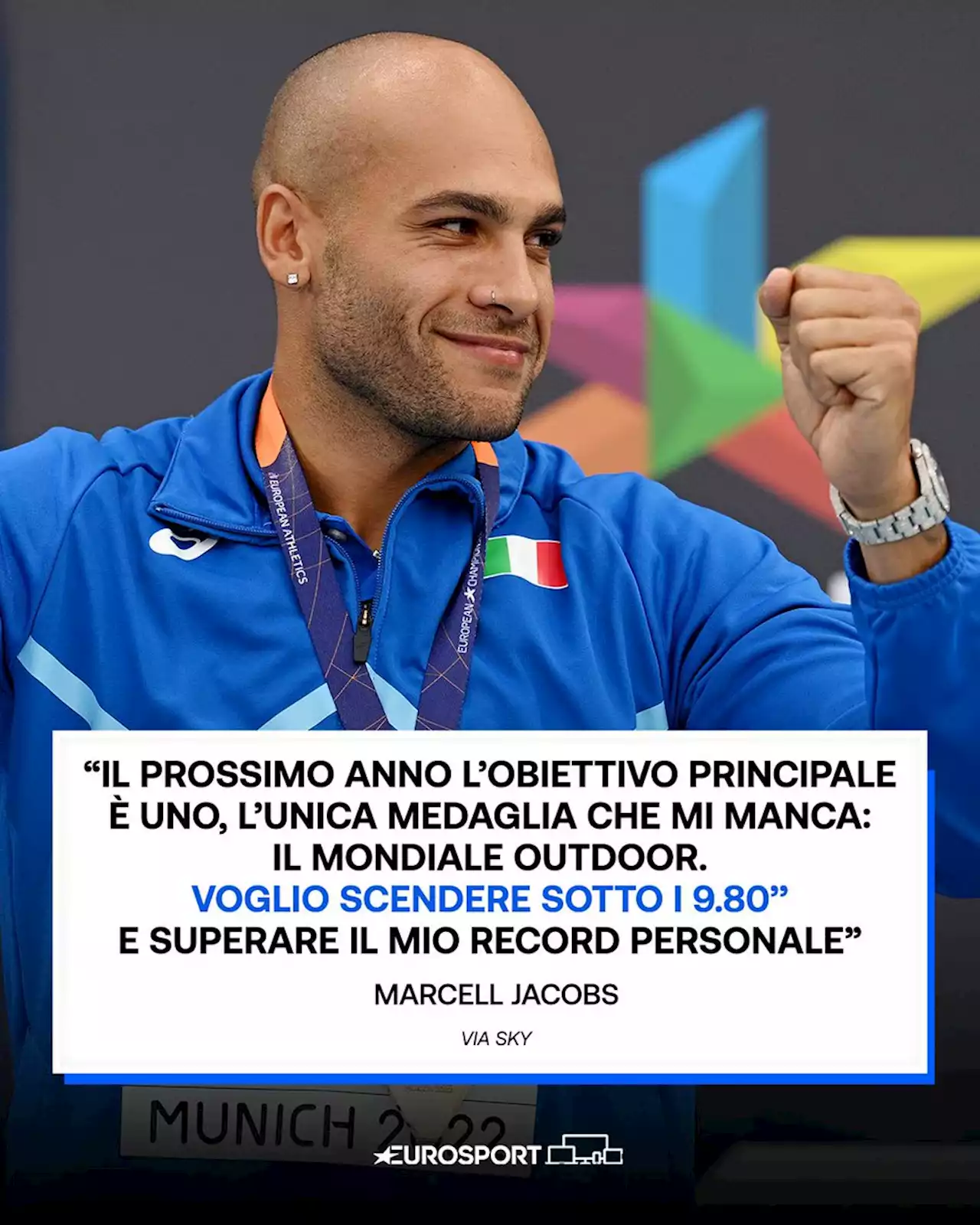 Atletica, Marcell Jacobs lancia la sfida: “Voglio scendere sotto i 9″80. E nei 200 metri…”