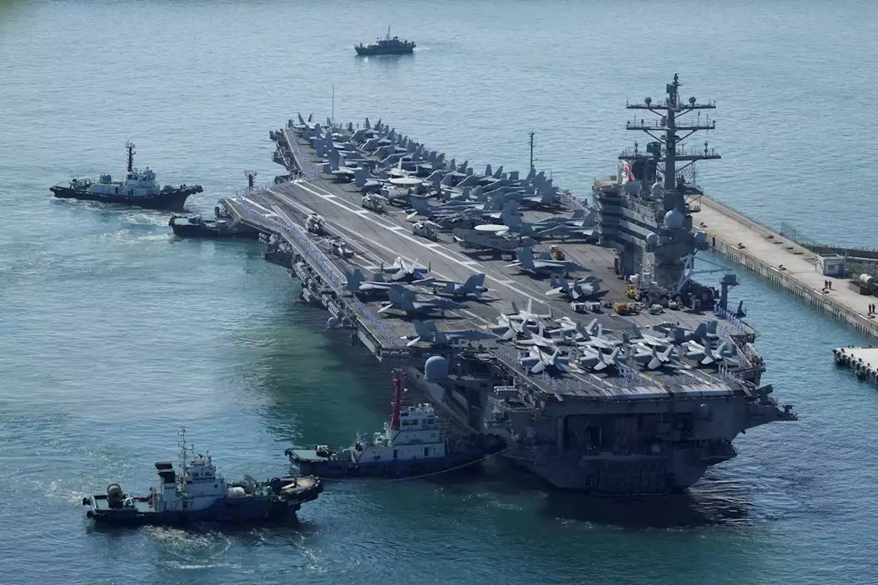 U.S. aircraft carrier arrives in South Korea for joint drills