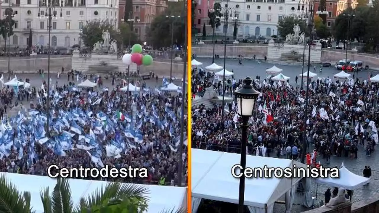 Elezioni, una piazza e due chiusure: Pd e centrodestra a confronto in Piazza del Popolo