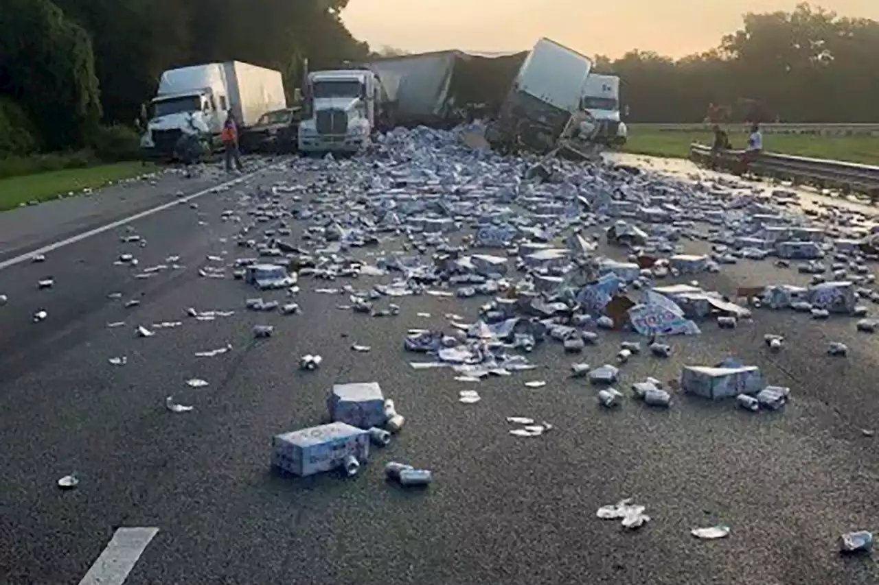 Spilled beer shuts down Florida highway