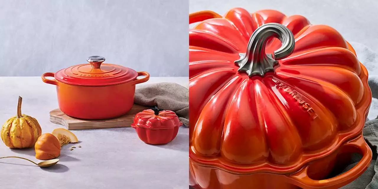 Le Creuset's Halloween range features a new cast iron pumpkin casserole pot