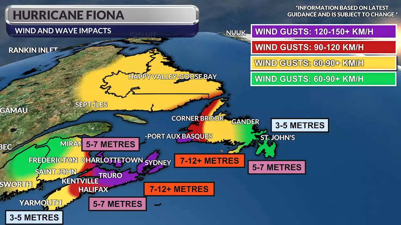 Here's where Fiona's winds and rains will hit Atlantic Canada the hardest | SaltWire