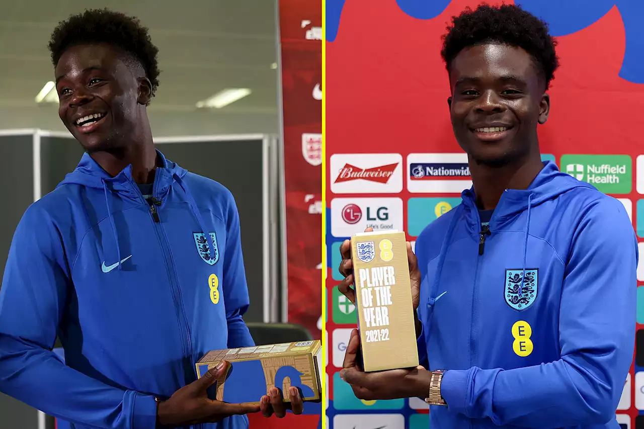 Saka named England Player of the Year as Arsenal ace beats Kane and Rice to award