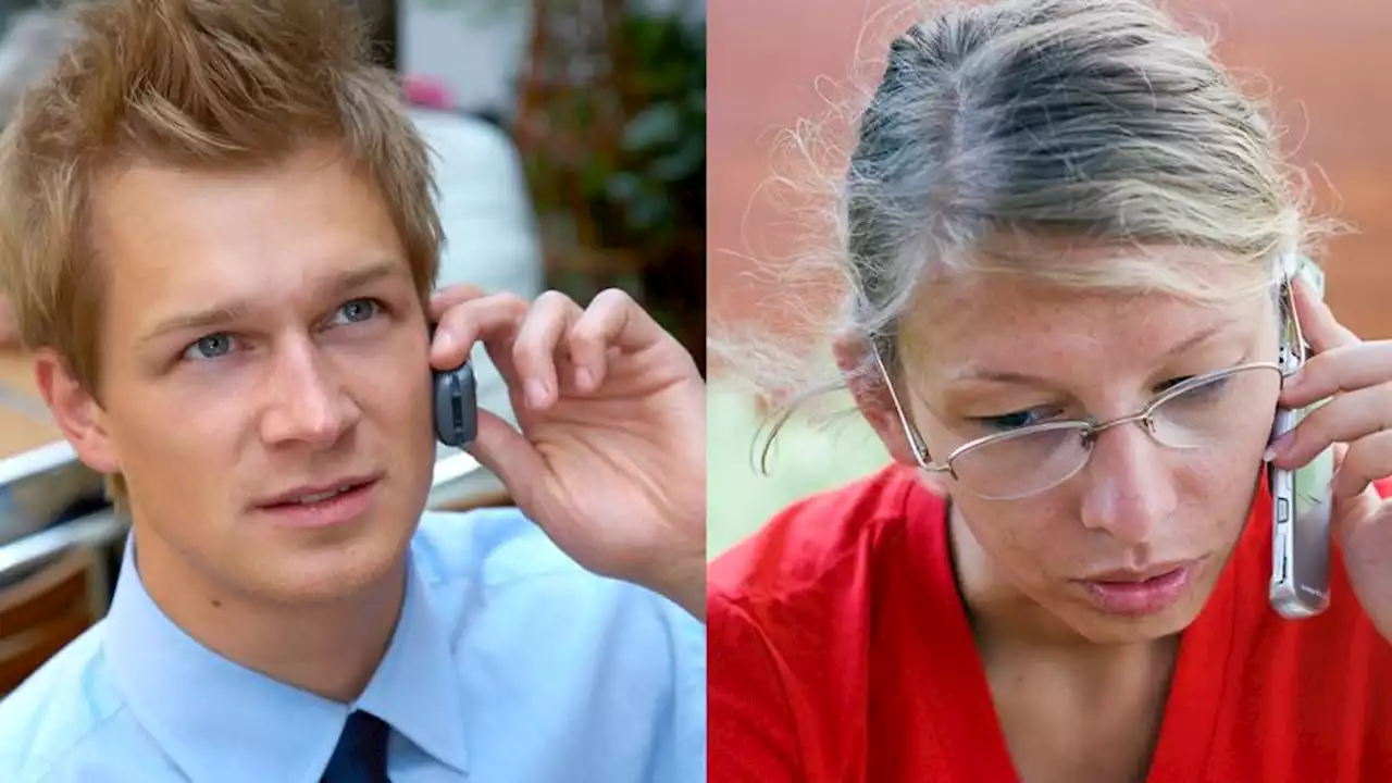 Brother, Sister Talk On Phone To Make Mom Happy