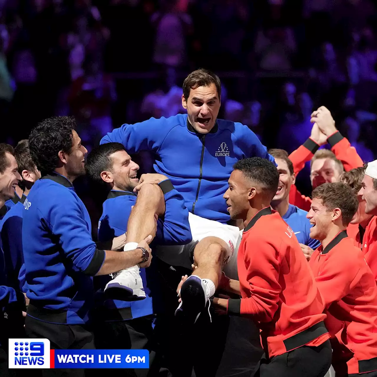 Federer, Nadal bawling in emotional goodbye