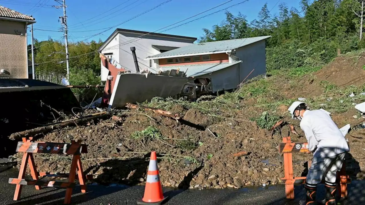 Storm pounds Japan with rain, leaving landslides in its wake