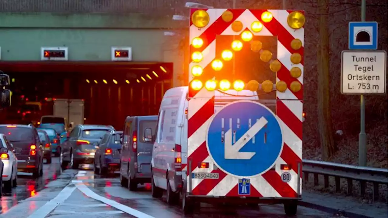 Berliner Autobahntunnel Tegel ab Montag wochenlang teilweise gesperrt