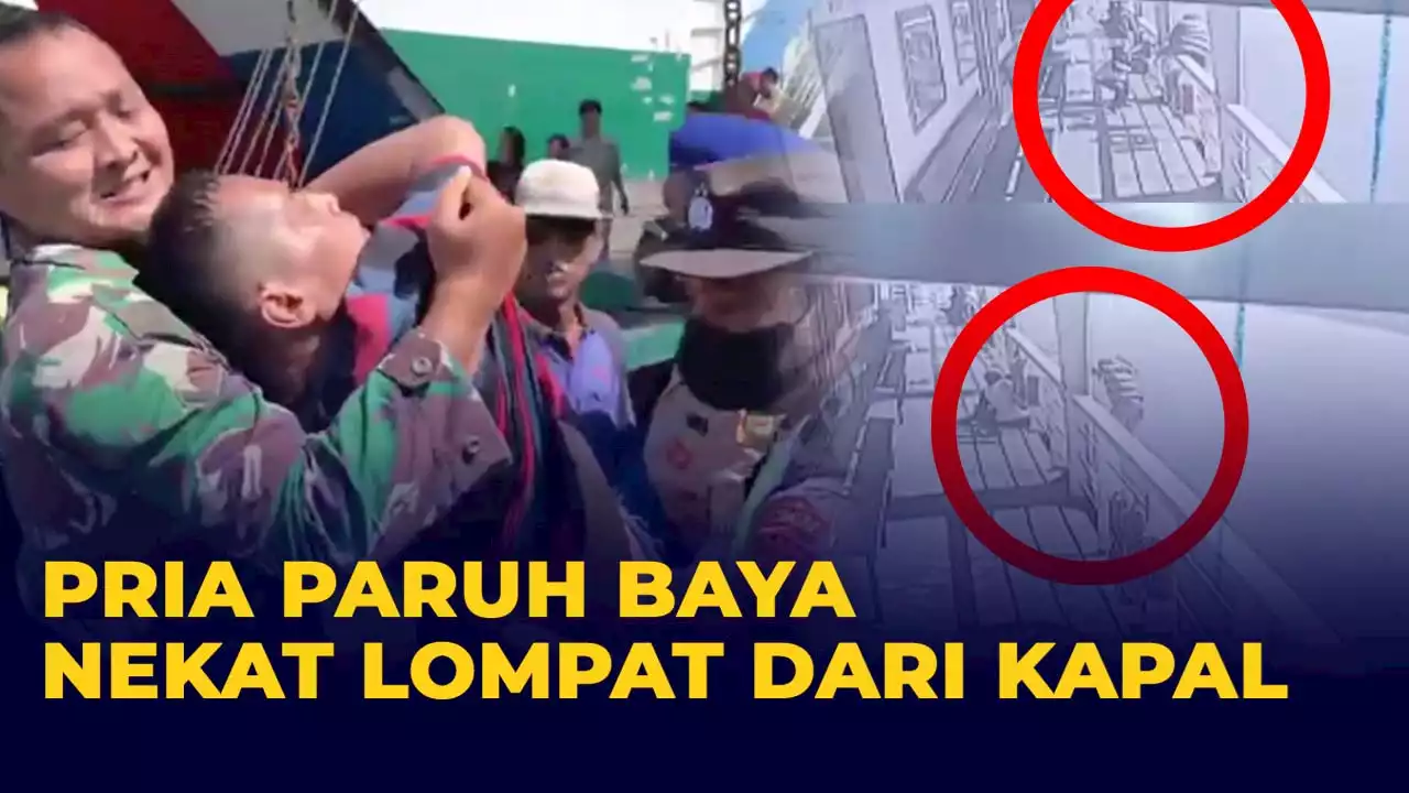 Terekam CCTV! Aksi Nekat Pria Lompat dari Kapal Saat Dibawa Keluarga Berobat Akibat Depresi