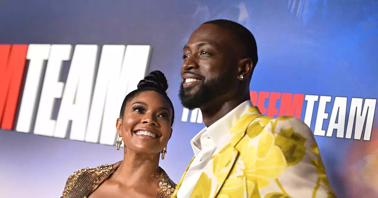 Gabrielle Union and Dwyane Wade Match in Gold at the 'Redeem Team' Premiere