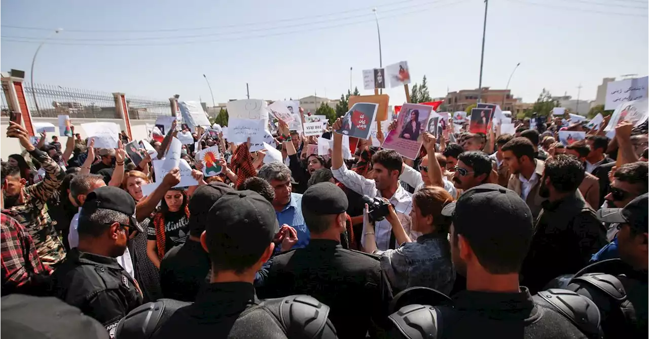 Kurdish protesters rally in Erbil over Mahsa Amini's death